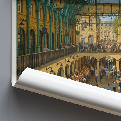 Covent Garden Market Travel Poster | London Oil Painting Style Print | Iconic UK Landmark Art | Vibrant City Home Decor