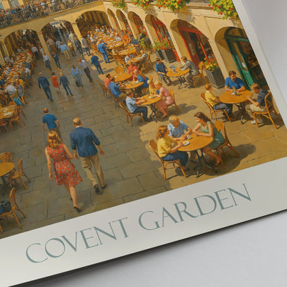 Covent Garden Market Travel Poster | London Oil Painting Style Print | Iconic UK Landmark Art | Vibrant City Home Decor