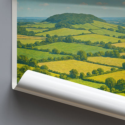 Cranborne and Wiltshire Downs Travel Poster | English Countryside Art Print | Scenic UK Landscape Wall Decor | Nature Lover Gift