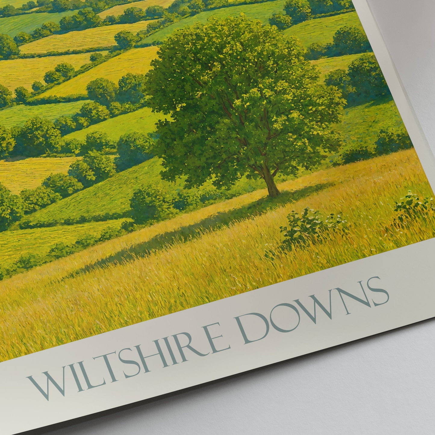 Cranborne and Wiltshire Downs Travel Poster | English Countryside Art Print | Scenic UK Landscape Wall Decor | Nature Lover Gift