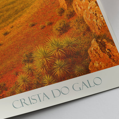 Crista do Galo Brazil Travel Poster | Minas Gerais Landscape Art Print | Panoramic Nature Wall Decor