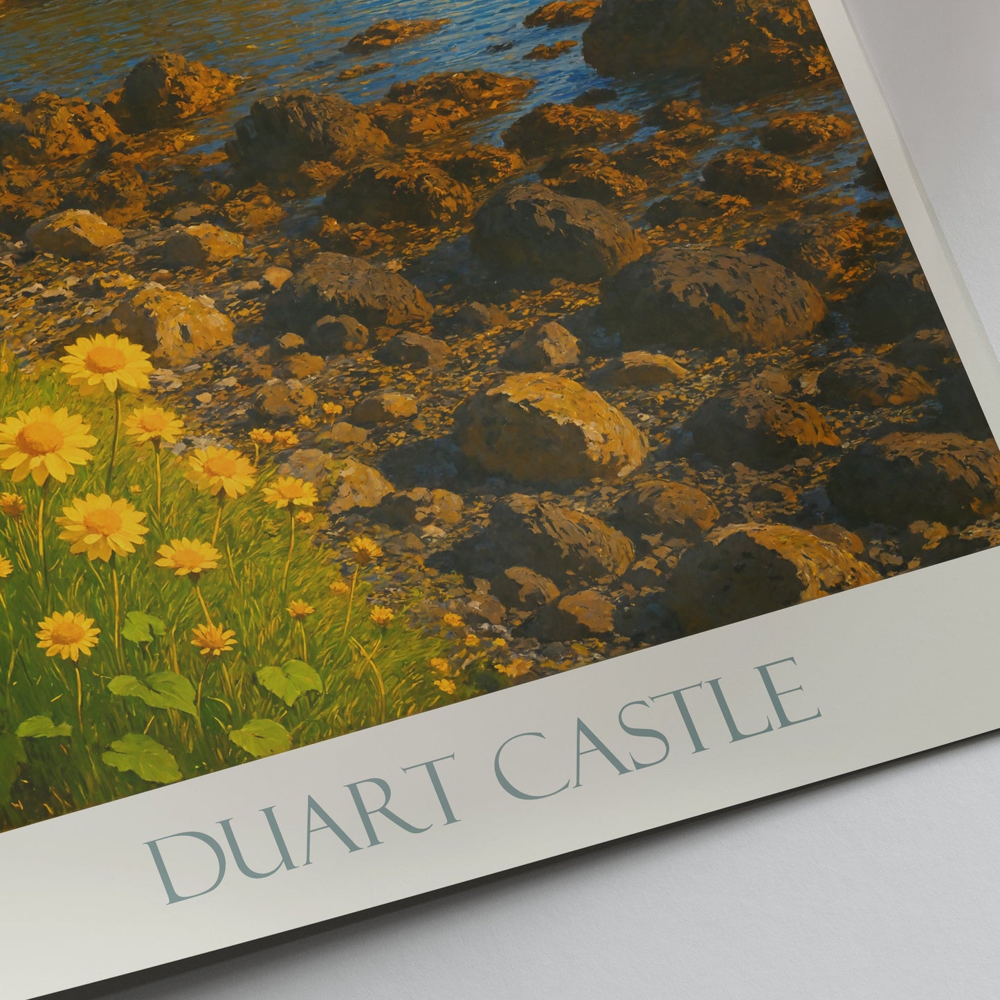 Duart Castle Travel Poster, Isle of Mull Scotland ~ Historic Scottish Castle Art Print | UK Home Decor Gift