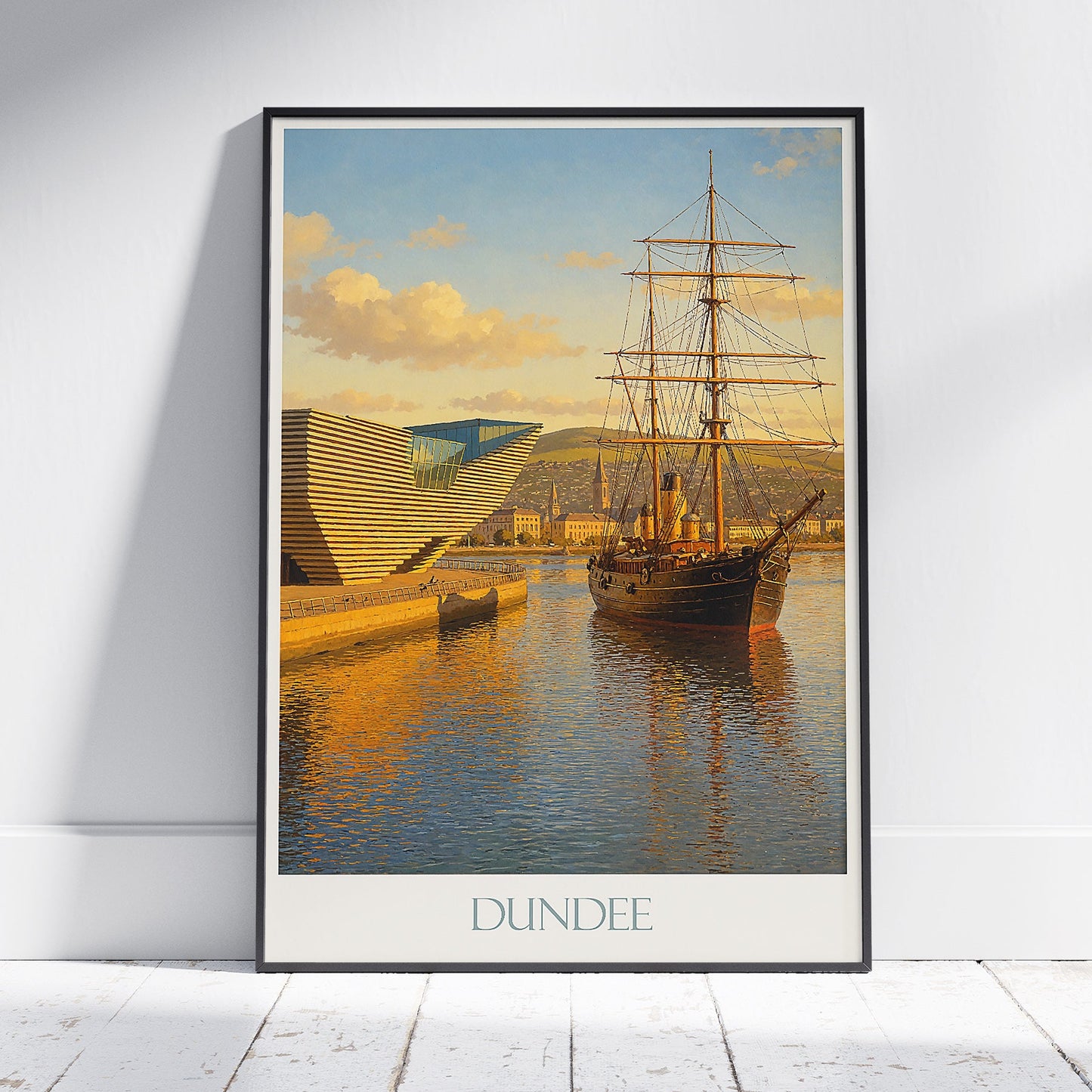 Dundee Travel Poster, V&A Dundee & RRS Discovery Art Print | Scotland Wall Decor | Unique UK Gift