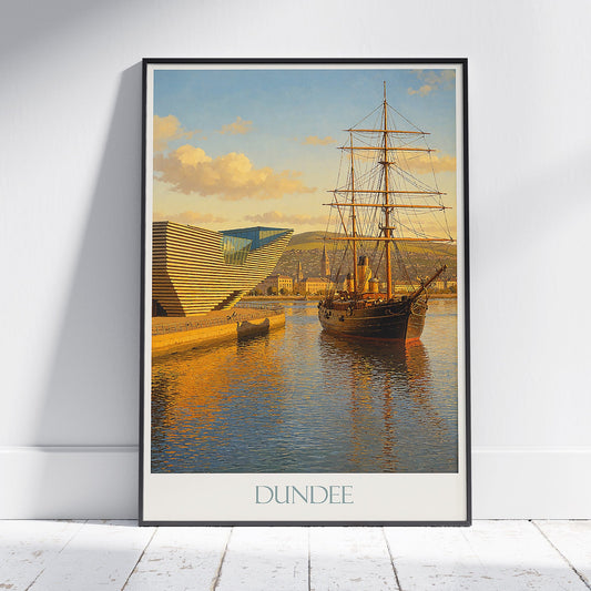 Dundee Travel Poster, V&A Dundee & RRS Discovery Art Print | Scotland Wall Decor | Unique UK Gift