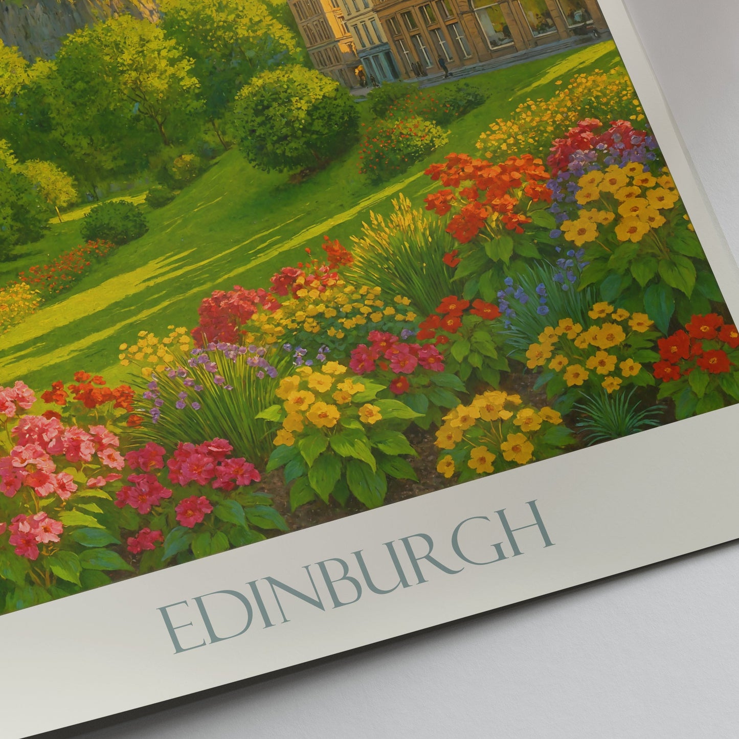 Edinburgh Castle Travel Poster, Scotland Art Print | Royal Mile Cityscape Wall Art | UK Vacation Decor