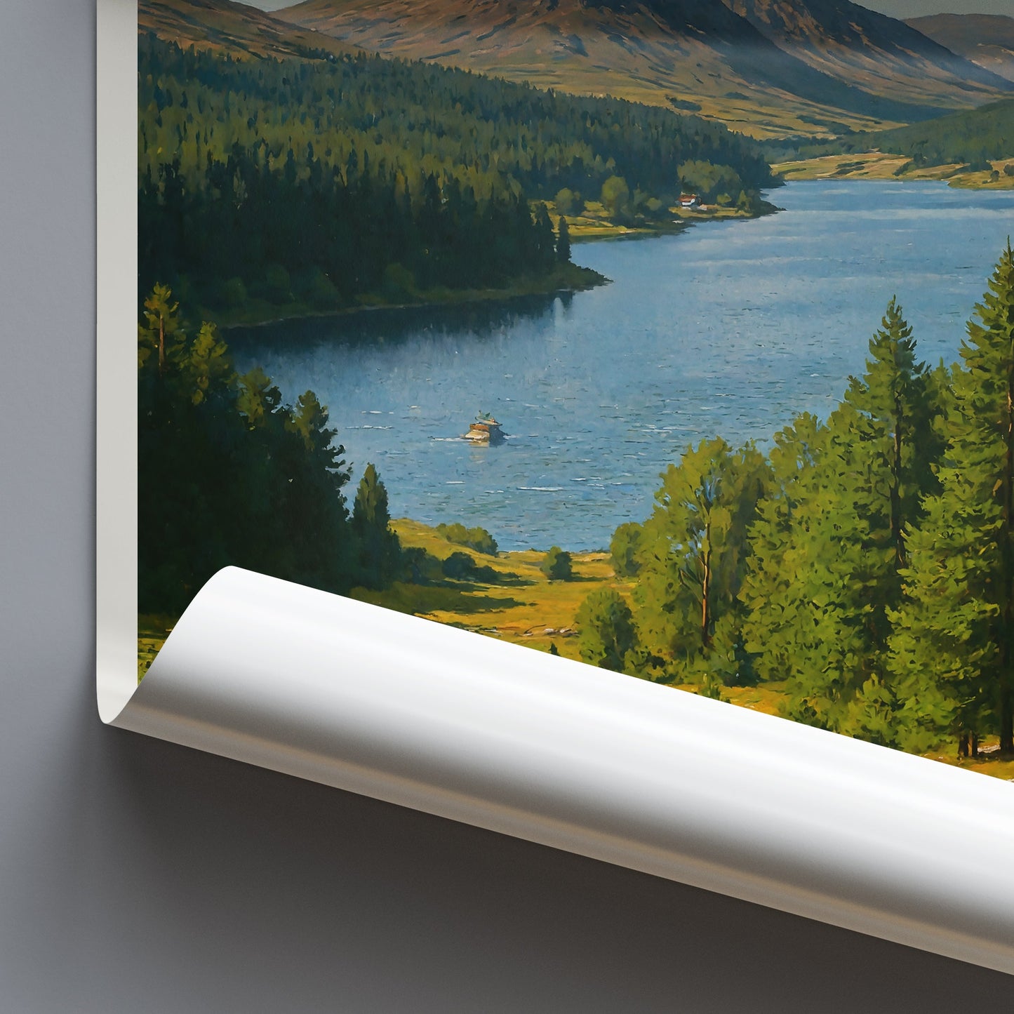 Galloway Forest Park Travel Poster | Scotland Loch Landscape Art Print | Scottish Nature Wall Decor | Adventure Gift