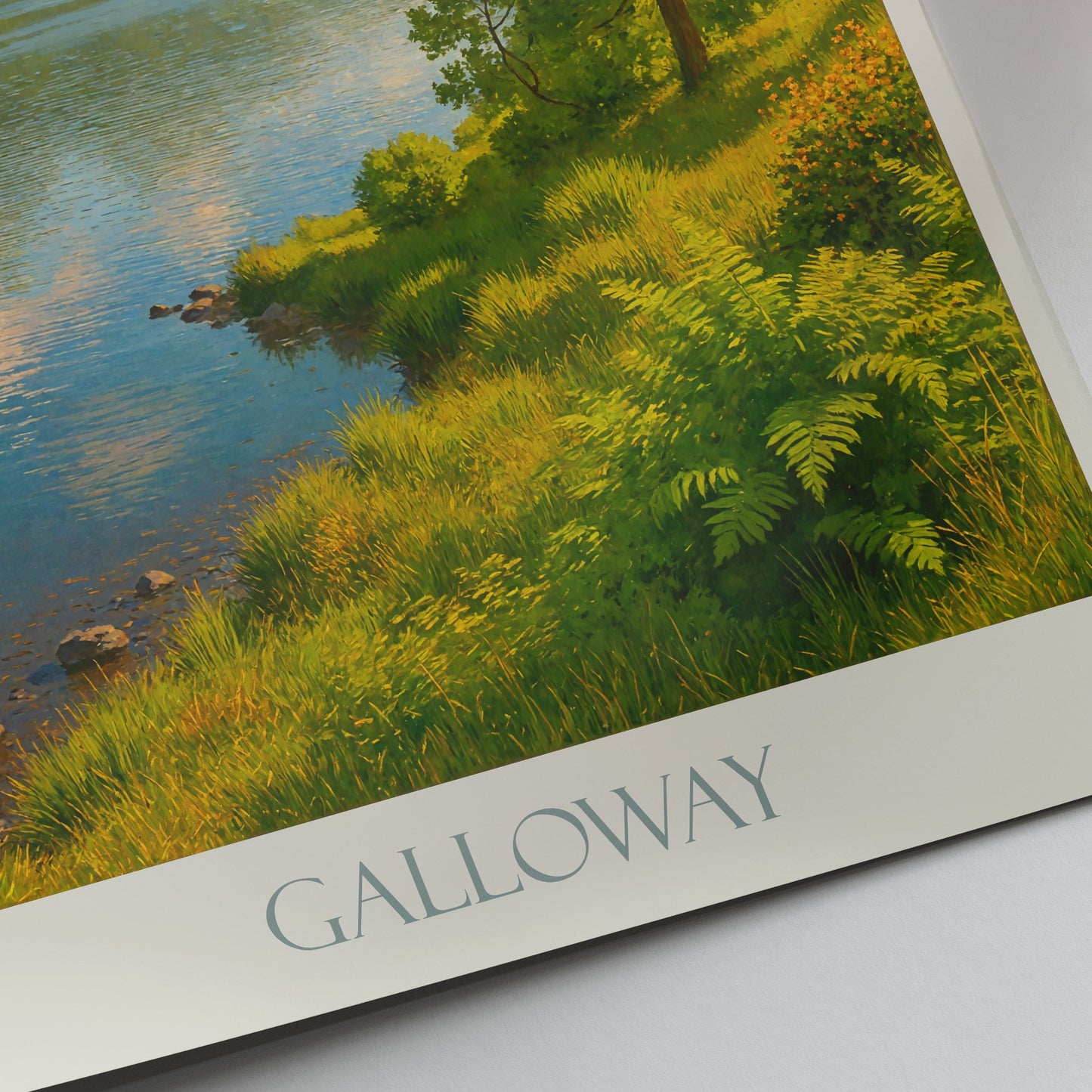 Galloway Forest Park Travel Poster, Scotland Nature Print ~ Serene Lake Landscape Art | UK National Park Decor