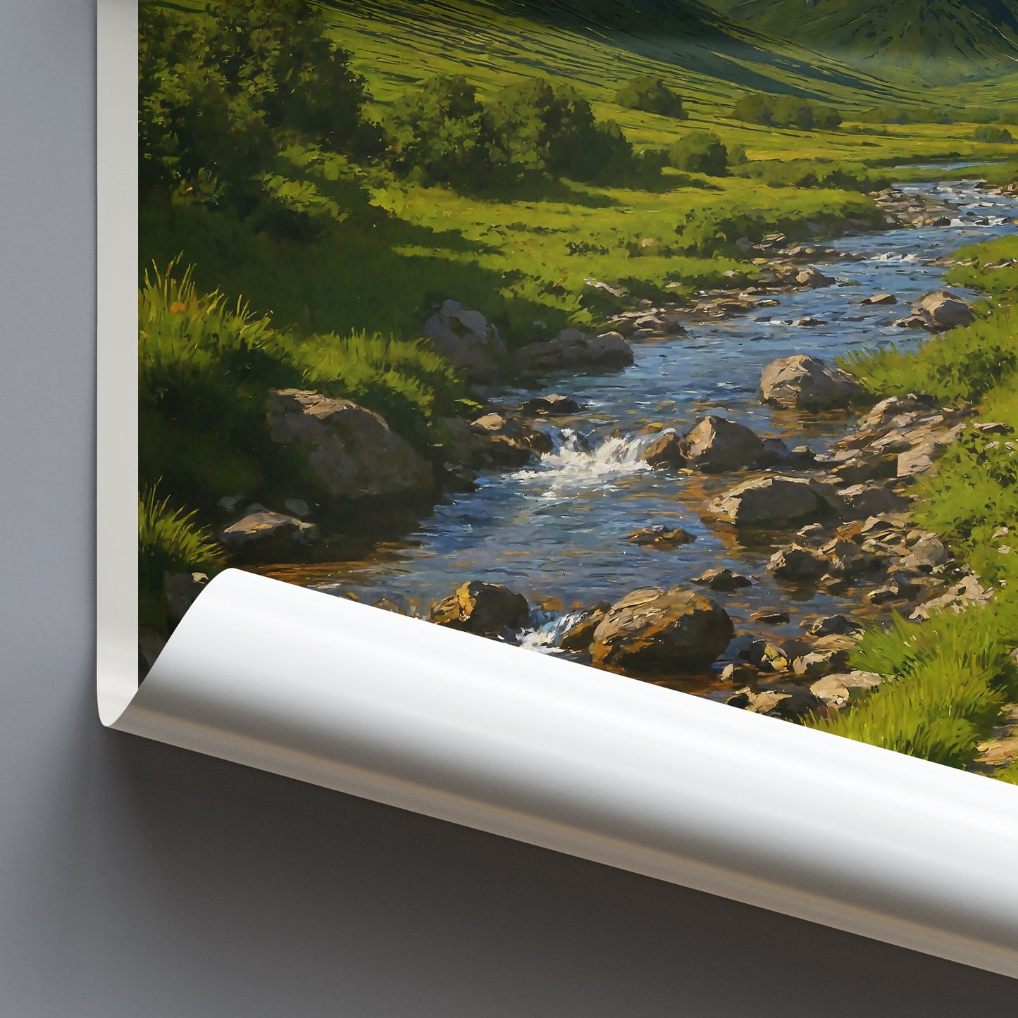 Glen Rosa Travel Poster, Isle of Arran | Scottish Valley Landscape Art Print | Nature Home Decor Painting