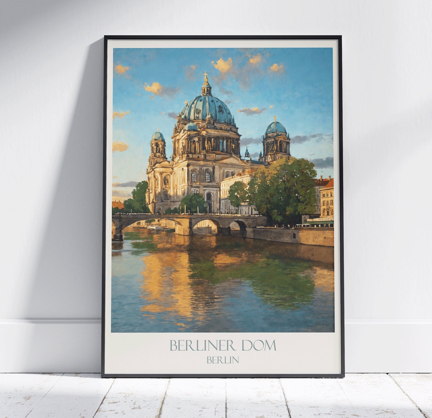 Berlin Travel Print, Berlin Cathedral ~ Germany Travel Poster Wall Art Home Decor Gift Personalized Framed