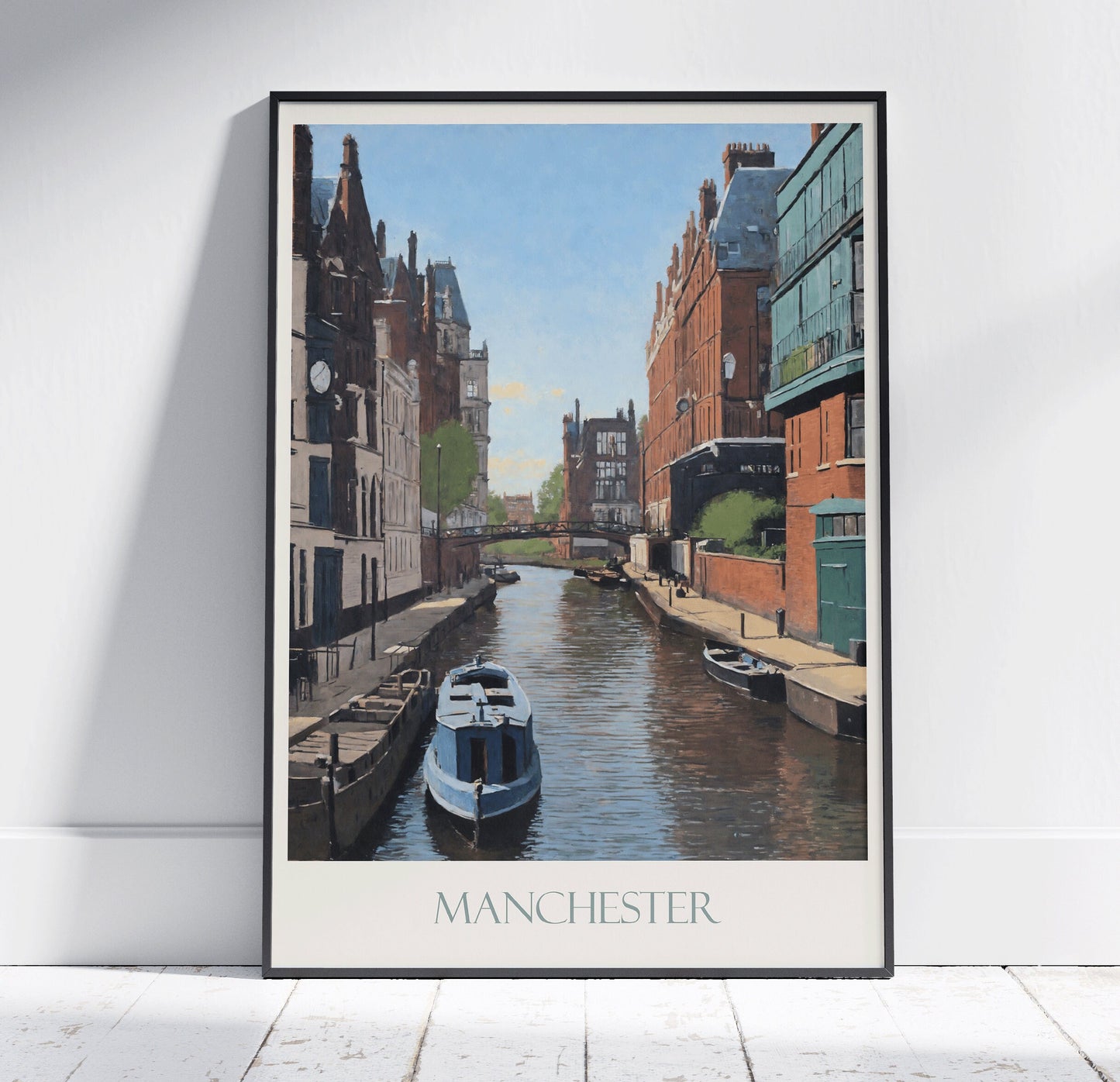 Manchester Travel Print ~ Poster Travel Wall Art Home Decor Gift Personalized Framed