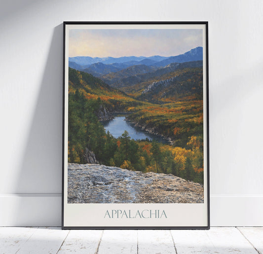 Appalachia Travel Print ~ Travel Poster | Painted Wall Art Print & Home Decor | Framed Personalized Print | Vacation Travel Gift