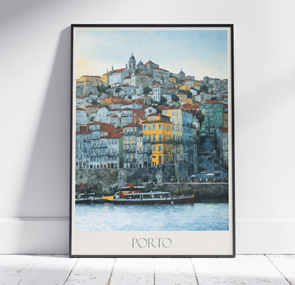 Porto Travel Print, Portugal ~ Travel Poster Wall Art Home Decor Personalized Gift Painting Framed