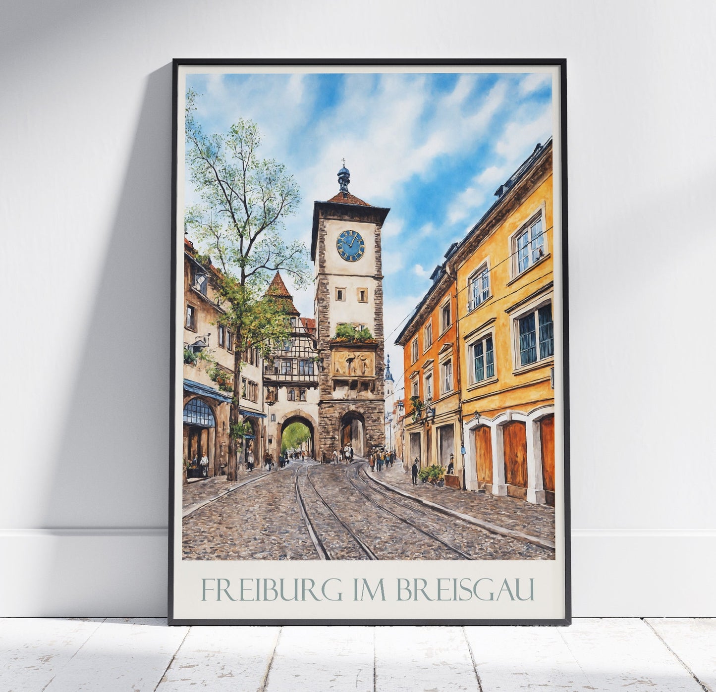 Freiburg im Breisgau Travel Print ~ Germany Travel Poster | Painted Wall Art & Home Decor | Framed Personalized Print | Vacation Travel Gift