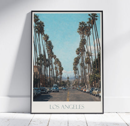 Los Angeles Travel Print ~ California Travel Poster | Painted Wall Art & Home Decor | Framed Personalized Print | Vacation Travel Gift