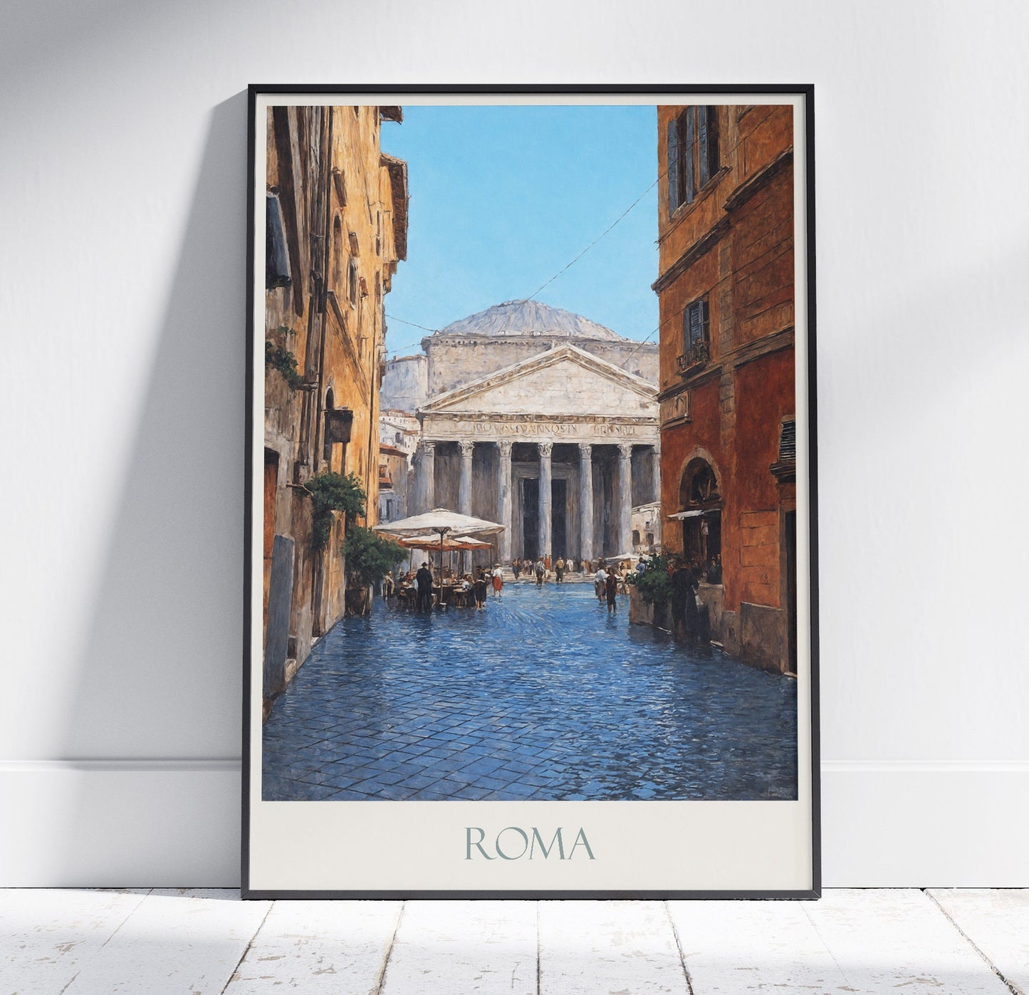 Rome Travel Print, Pantheon ~ Italy Roman Travel Poster Wall Art Home Decor Gift Personalized Framed