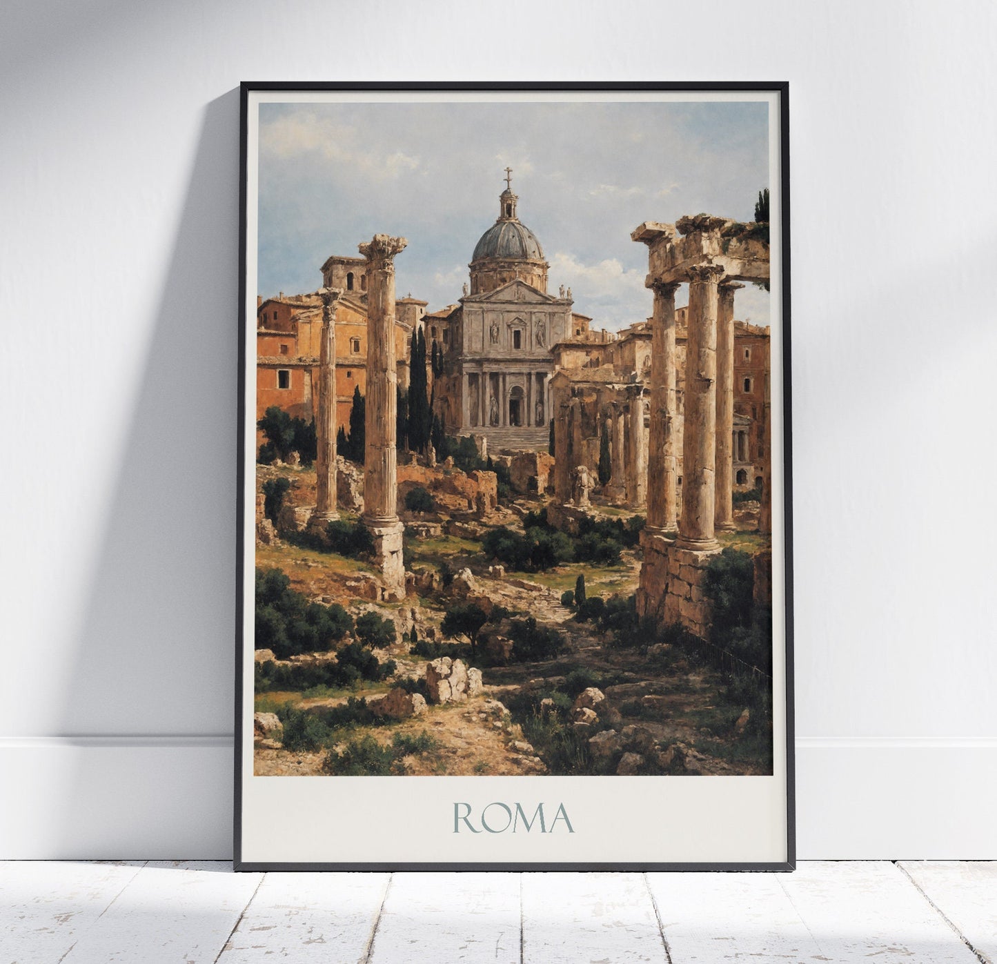 Rome Travel Print ~ Italy Roman Travel Poster | Painted Wall Art & Home Decor | Framed Personalized Print | Vacation Travel Gift