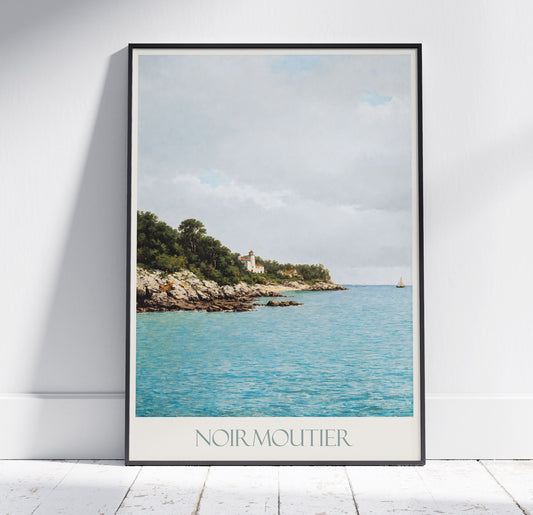 Noirmoutier Travel Print ~ France Travel Poster | Painted Wall Art & Home Decor | Framed Personalized Print | Vacation Travel Gift