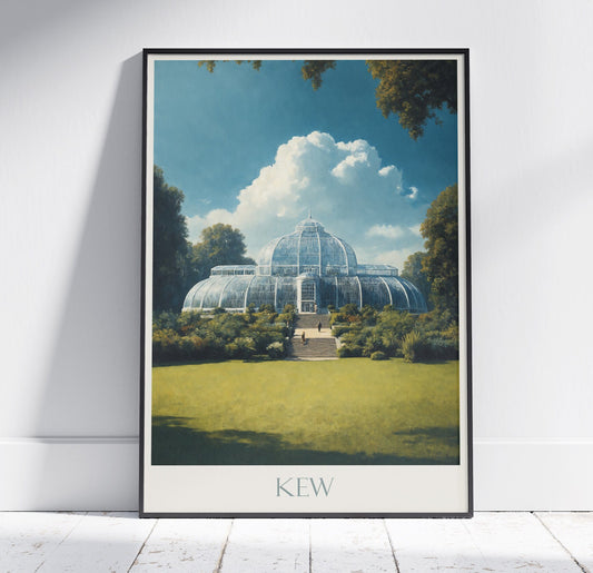 Kew Gardens Travel Print, London ~ Poster Travel Wall Art Home Decor Gift Personalized Framed