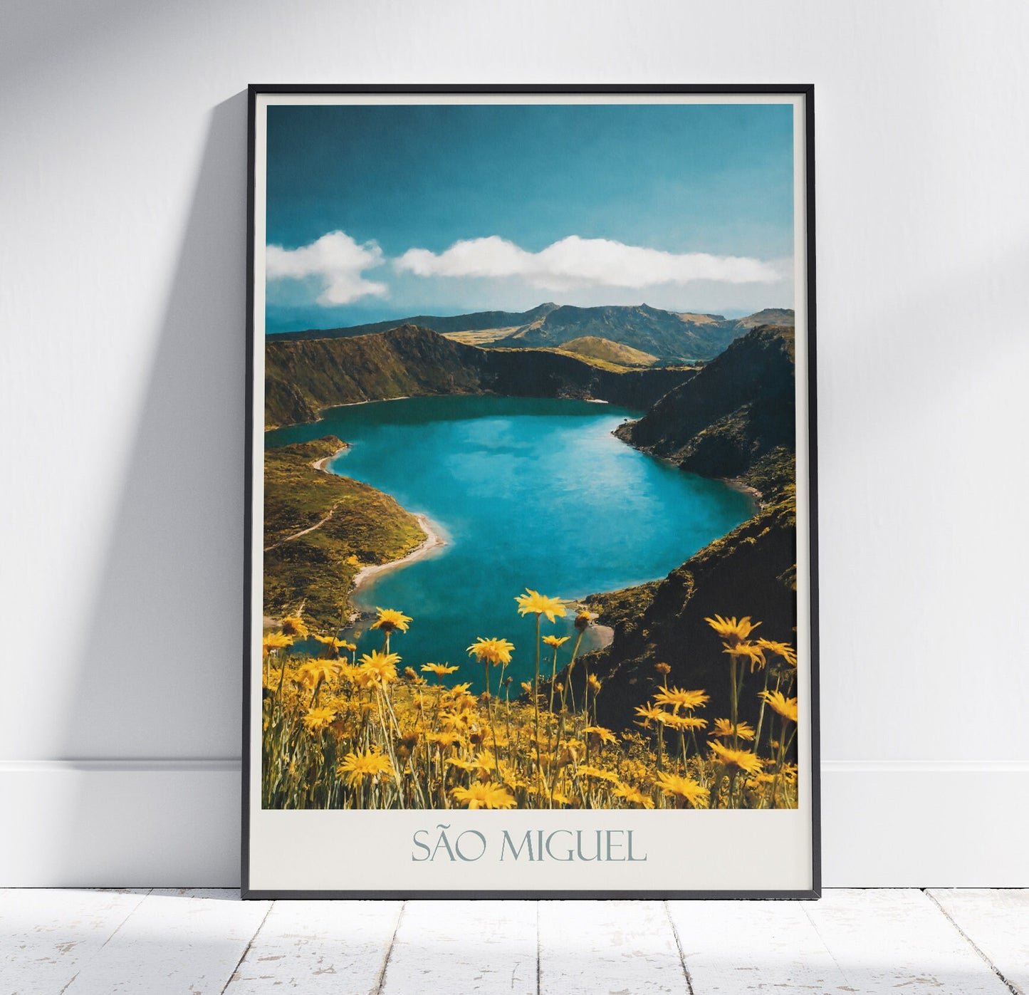 São Miguel Travel Print, Azores ~ Portugal Travel Poster Wall Art Home Decor Gift Personalized Framed