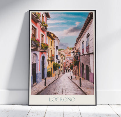 Logroño Travel Print ~ Spain Travel Poster | Painted Wall Art Print & Home Decor | Framed Personalized Print | Vacation Travel Gift