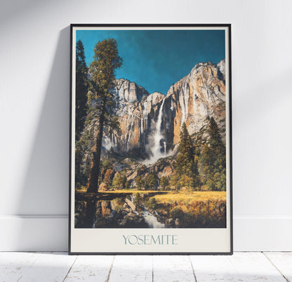 Yosemite National Park Travel Print ~ California Travel Poster Wall Art Home Decor Gift Personalized Framed