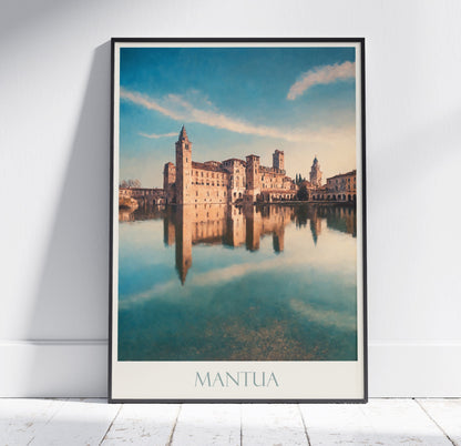 Mantua Travel Print ~ Italy Travel Poster | Painted Wall Art & Home Decor | Framed Personalized Print | Vacation Travel Gift