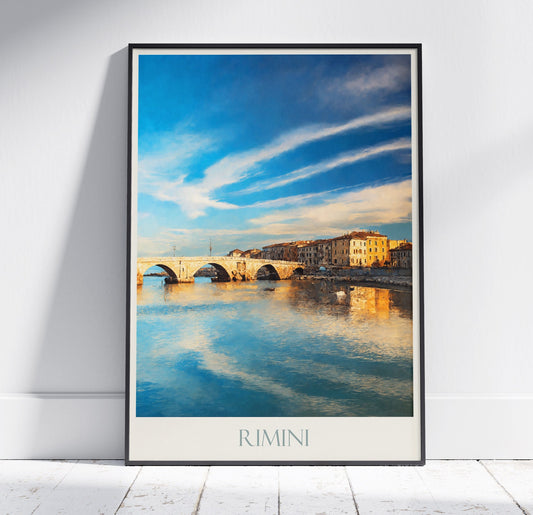 Rimini Travel Print ~ Italy Travel Poster | Painted Wall Art Print & Home Decor | Framed Personalized Print | Vacation Travel Gift