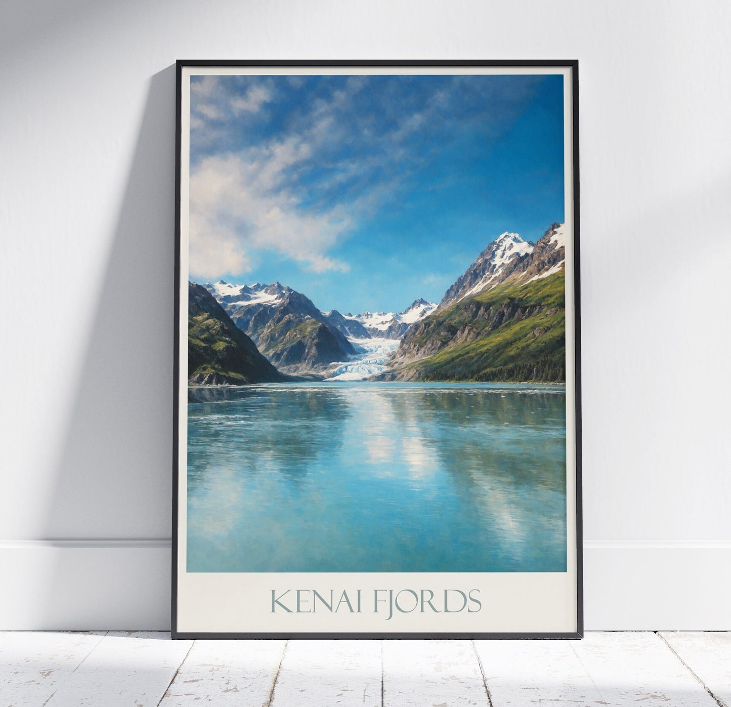 Kenai Fjords National Park Travel Print ~ Alaska Travel Poster Wall Art Home Decor Gift Personalized Framed