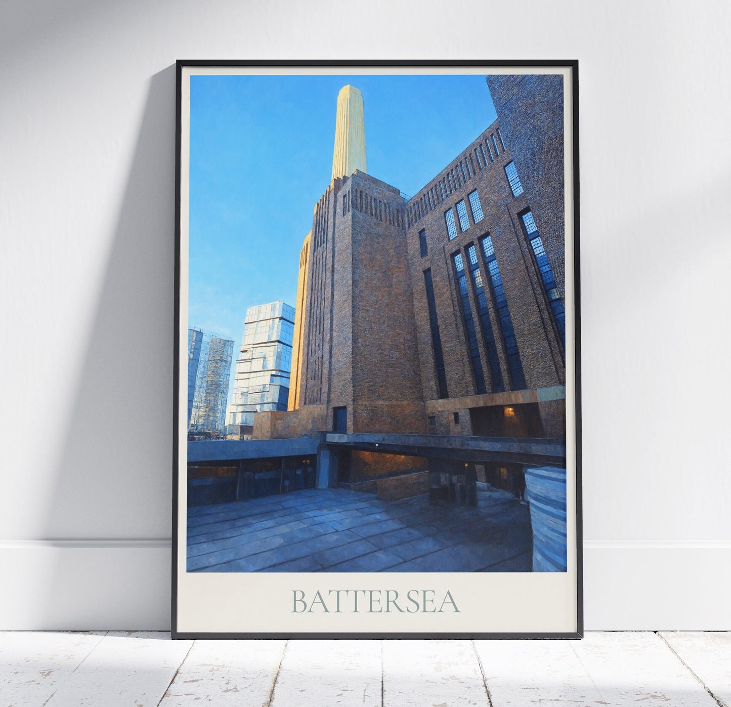 Battersea Travel Print, London ~ Poster Travel Wall Art Home Decor Gift Personalized Framed