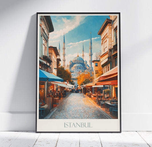 Istanbul Travel Print ~ Turkiye Turkey Travel Poster Wall Art Home Decor Gift Personalized Framed