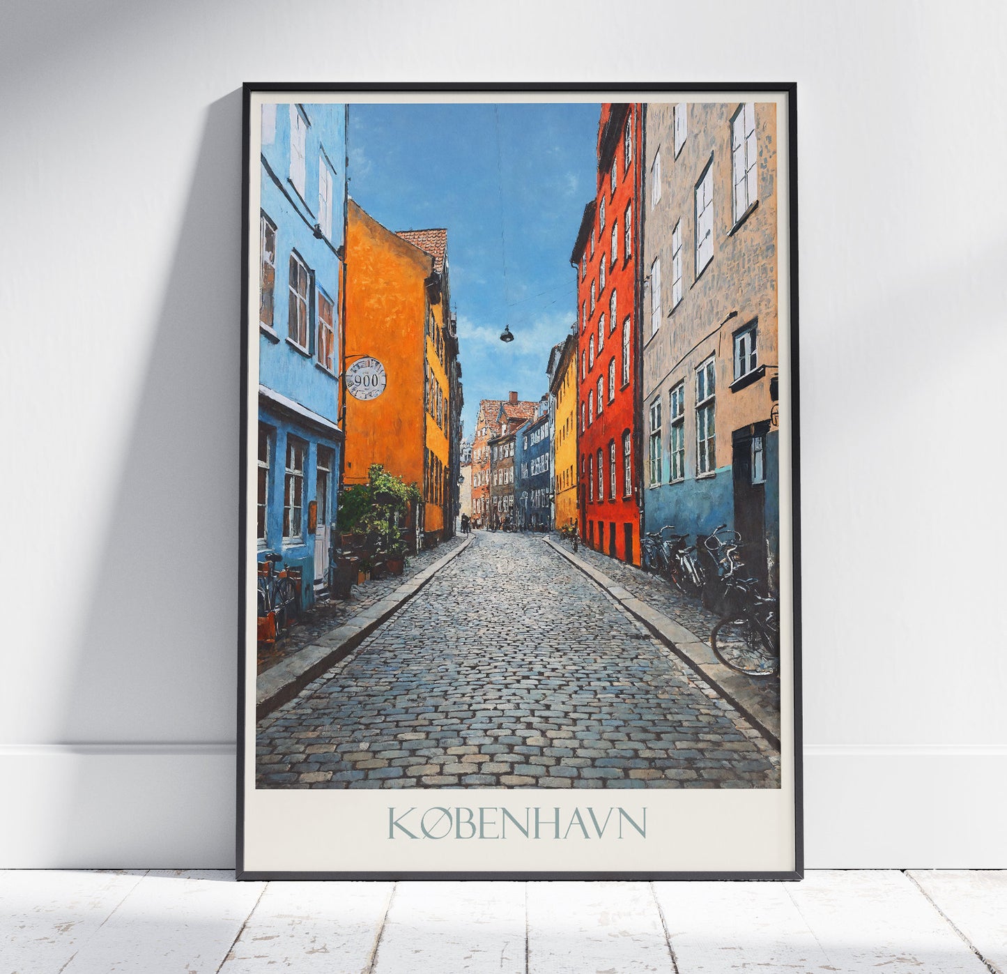 Copenhagen Travel Print ~ Denmark Travel Poster | Painted Wall Art & Home Decor | Framed Personalized Print | Vacation Travel Gift