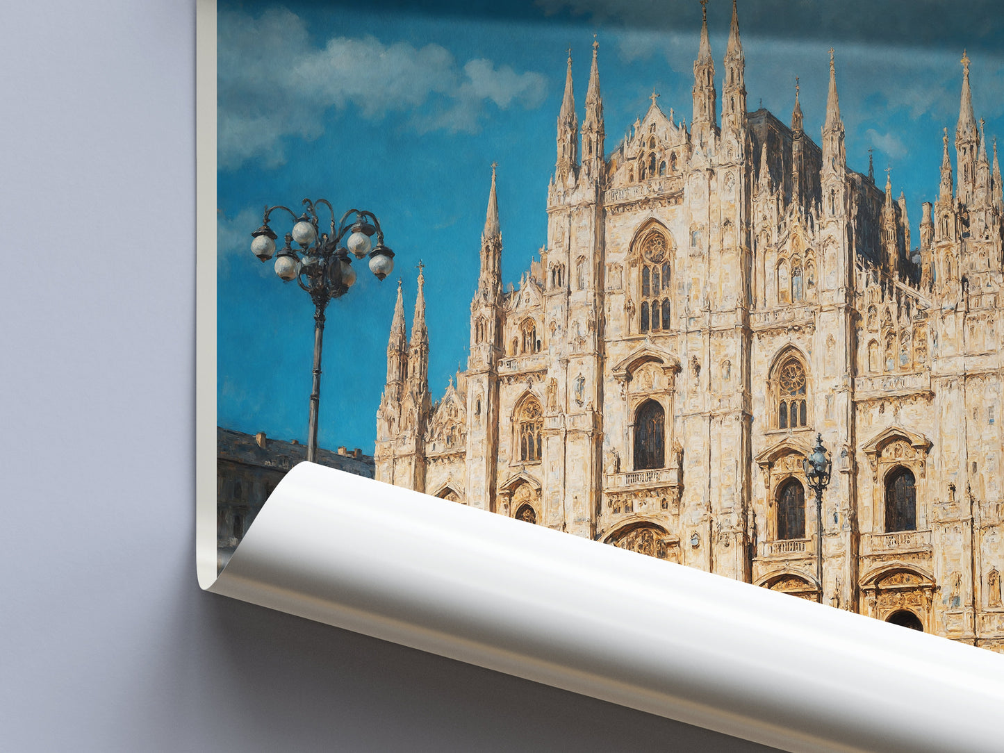 Milan Travel Print, Duomo ~ Italy Travel Poster | Painted Wall Art & Home Decor | Framed Personalized Print | Vacation Travel Gift