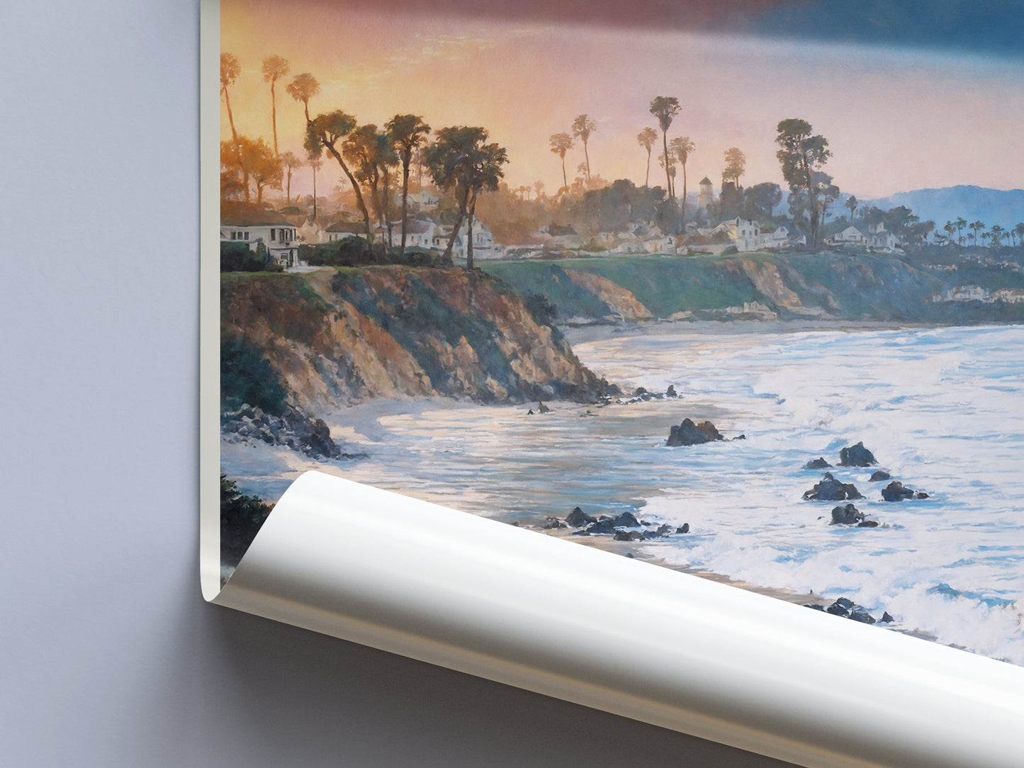 La Jolla Travel Print ~ California Travel Poster | Painted Wall Art & Home Decor | Framed Personalized Print | Vacation Travel Gift