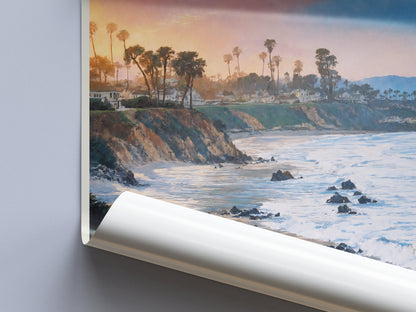 La Jolla Travel Print ~ California Travel Poster | Painted Wall Art & Home Decor | Framed Personalized Print | Vacation Travel Gift