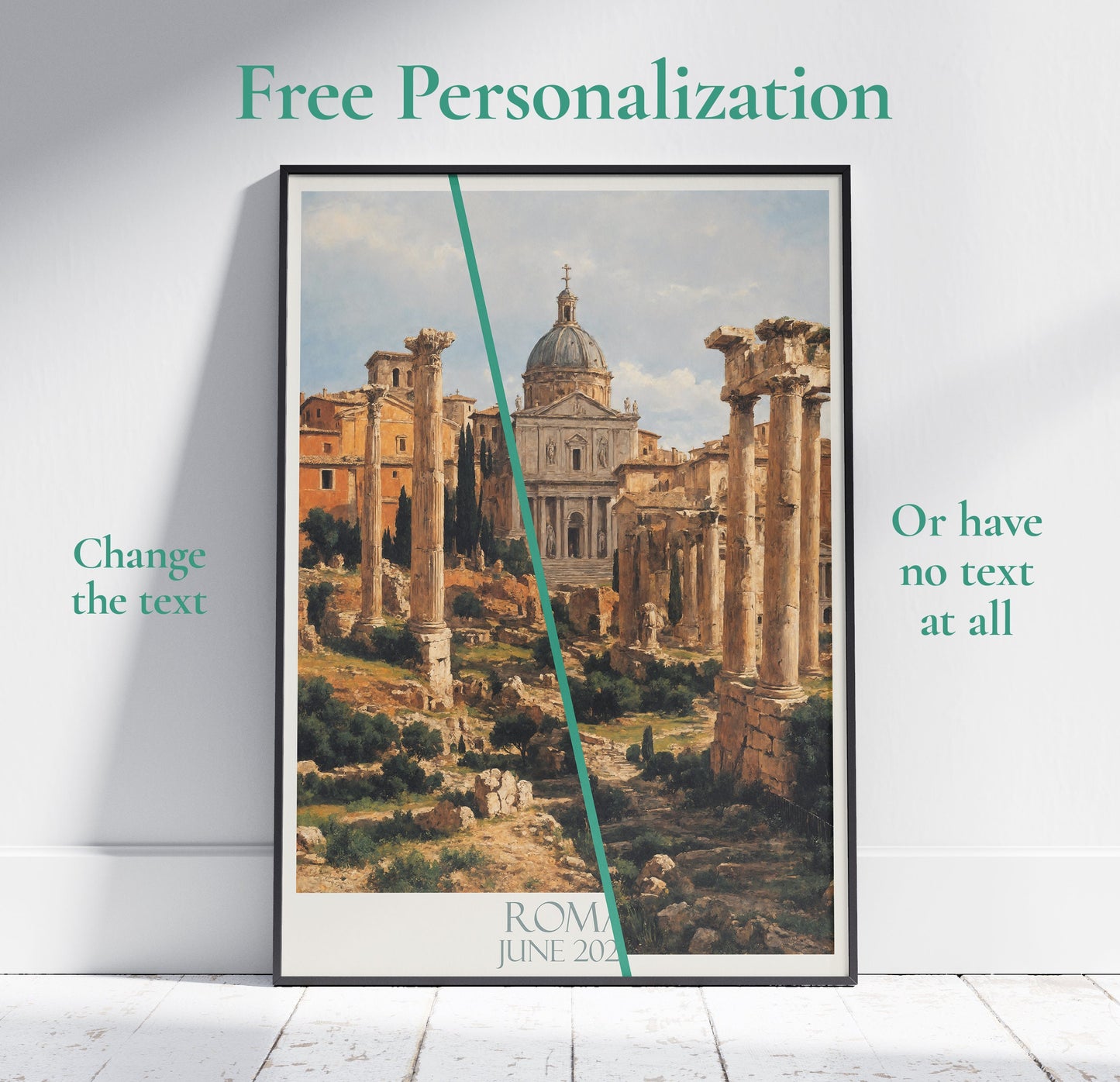 Faro Travel Print ~ Portugal Travel Poster | Painted Wall Art & Home Decor | Framed Personalized Print | Vacation Travel Gift