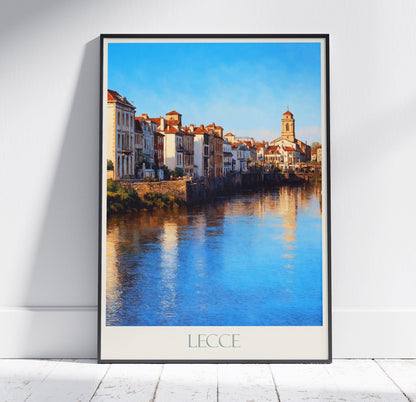 Lecce Travel Print ~ Italy Travel Poster | Painted Wall Art & Home Decor | Framed Personalized Print | Vacation Travel Gift