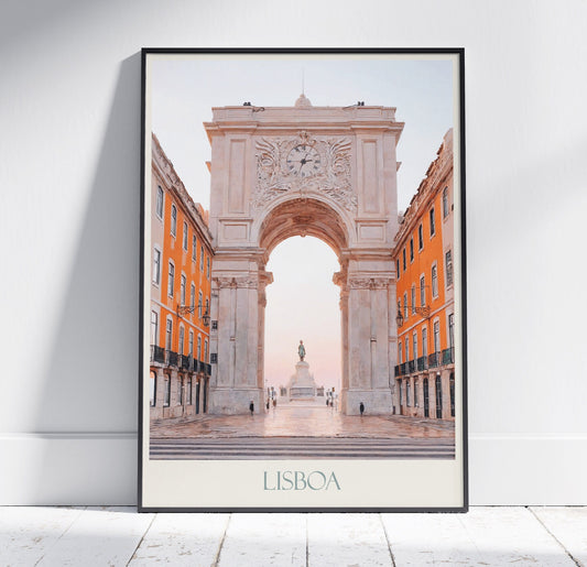 Lisbon Travel Print ~ Portugal Travel Poster | Painted Wall Art & Home Decor | Framed Personalized Print | Vacation Travel Gift