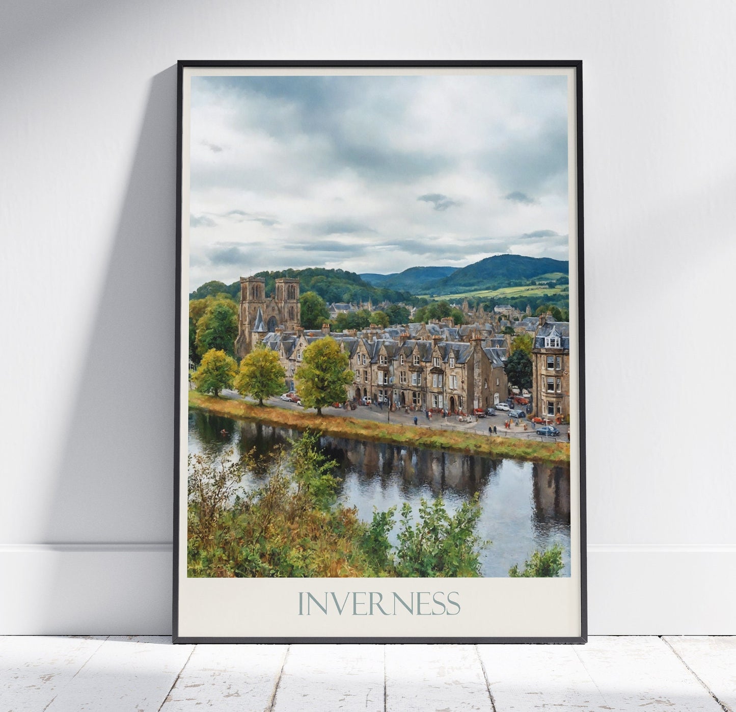 Inverness Travel Print ~ Poster Scotland Travel Wall Art Home Decor Gift Personalized Framed