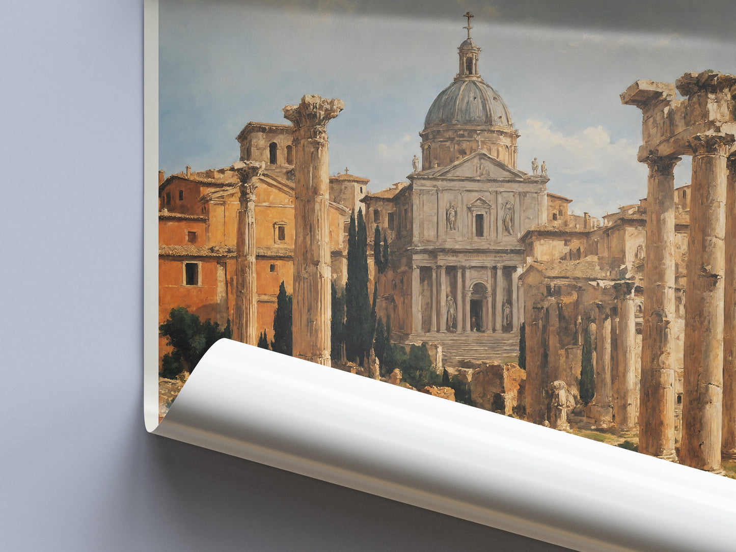 Rome Travel Print ~ Italy Roman Travel Poster | Painted Wall Art & Home Decor | Framed Personalized Print | Vacation Travel Gift