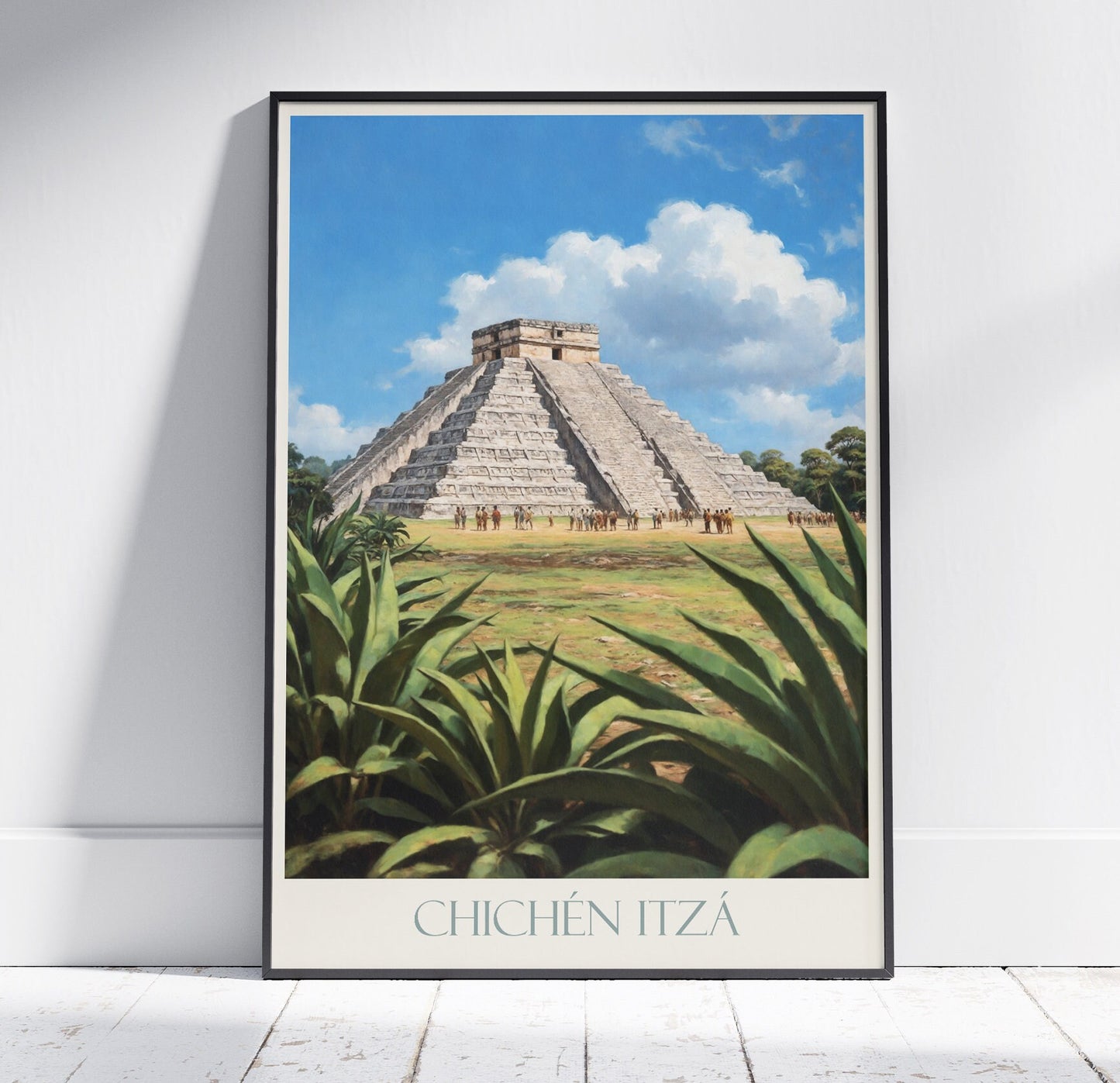 Chichen Itza Travel Print ~ Travel Poster | Painted Wall Art Print & Home Decor | Framed Personalized Print | Vacation Travel Gift