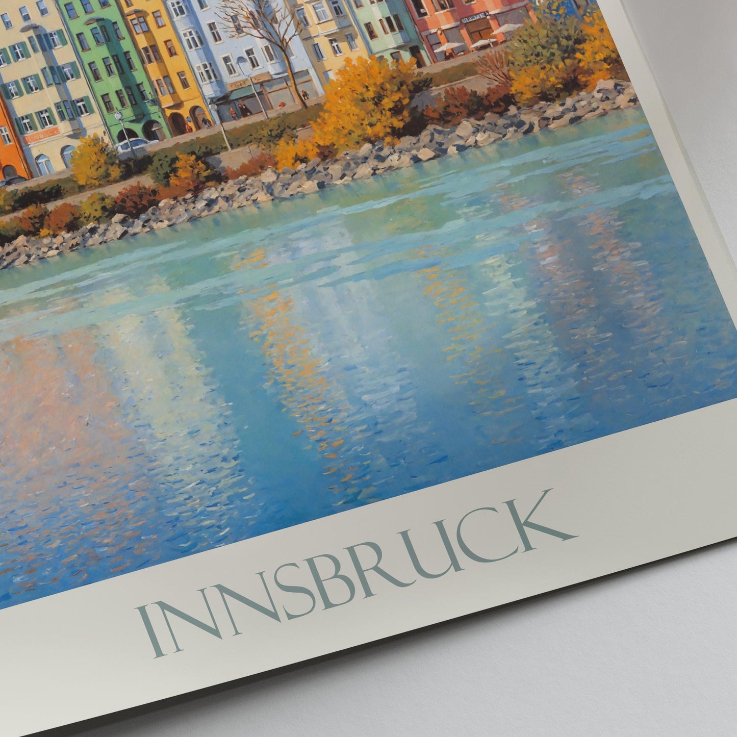 Innsbruck Travel Print, Austria ~ Travel Poster Wall Art Home Decor Personalized Gift Painting Framed