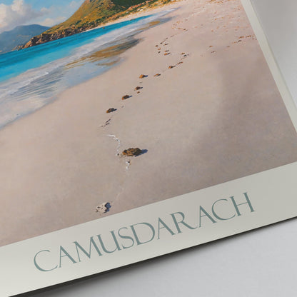 Camusdarach Beach Travel Print ~ Scotland Travel Poster Wall Art Home Decor Gift Personalized Framed