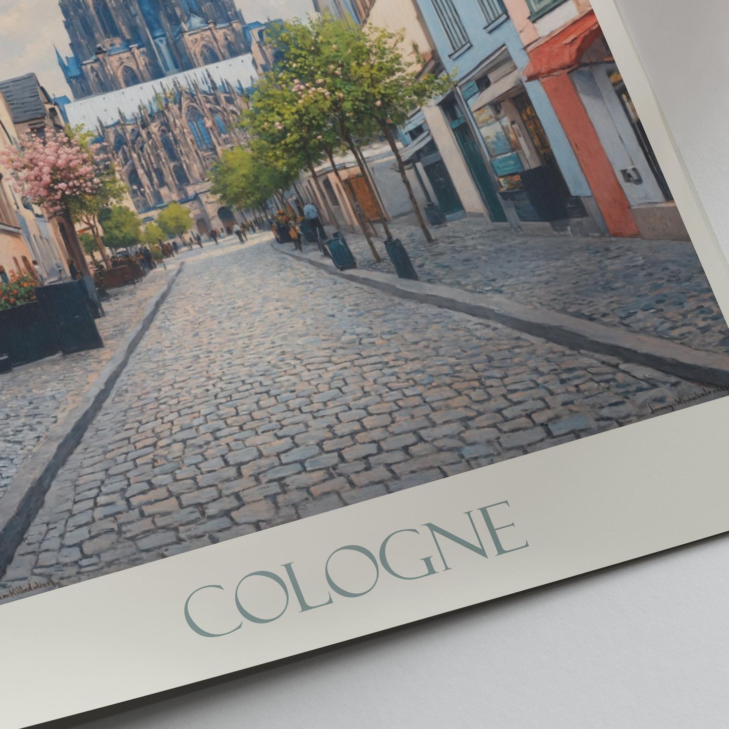 Cologne Travel Print ~ Germany Travel Poster | Painted Wall Art Print & Home Decor | Framed Personalized Print | Vacation Travel Gift