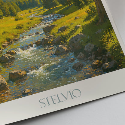 Stelvio National Park Travel Print ~ Italy Travel Poster
