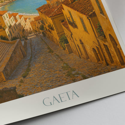 Gaeta Travel Print ~ Italy Travel Poster | Painted Wall Art & Home Decor | Framed Personalized Print | Vacation Travel Gift