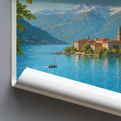 Lake Maggiore Travel Print, Isola Bella ~ Italy Travel Poster | Framed Personalized Vacation Travel Gift