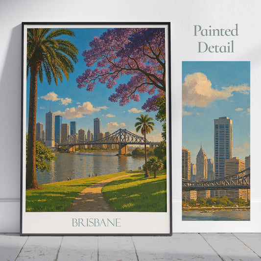 Brisbane Travel Print ~ Australia Travel Poster