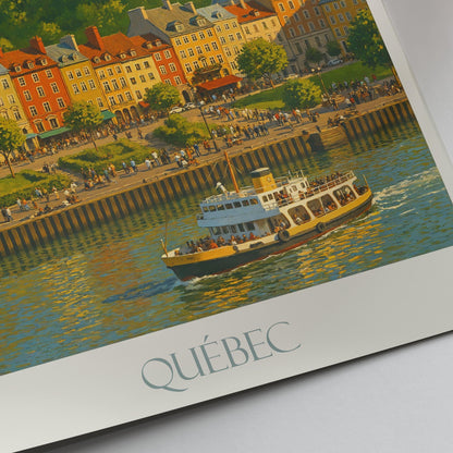 Québec City Travel Print ~ Quebec Canada Travel Poster Wall Art Home Decor Gift Personalized Framed