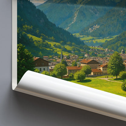 Mayrhofen Travel Print, Zillertal ~ Austria Travel Poster | Painted Wall Art & Home Decor | Framed Personalized Print | Vacation Travel Gift