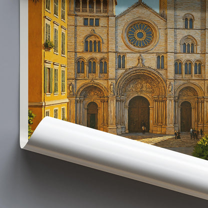 Genoa Travel Print ~ Italy Travel Poster | Painted Wall Art & Home Decor | Framed Personalized Print | Vacation Travel Gift